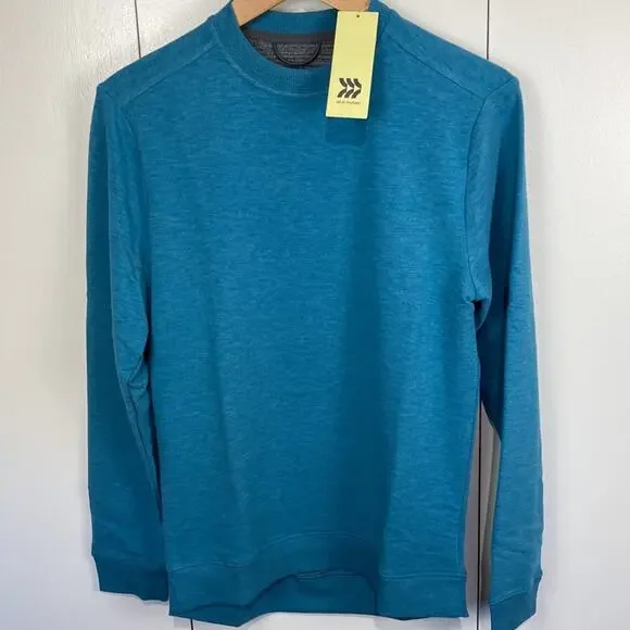 All In Motion Woman's Turquoise Sweatshirt Size Small Crew Neck - Picture 2 of 7